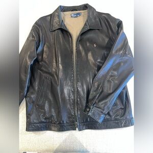 Polo Ralph Lauren Men's Black Leather Jacket